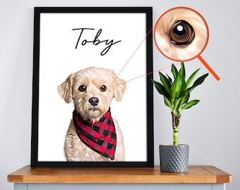 Custom Dog Painting | Peekaboo | Pet Portrait | Dog Portrait | Pet Painting