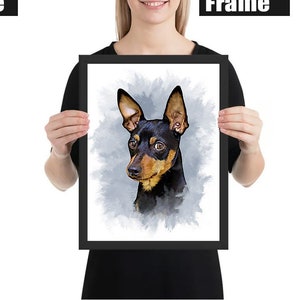 Pet Portrait Custom Dog Painting | Peekaboo | Pet Portrait | Dog Portrait | Pet Painting