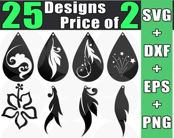 Earring svg | faux leather earring svg | earring svg files | earring svg bundle | earring svg for cricut | leather earring svg