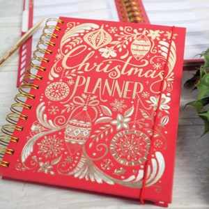 Christmas Planner 5 year/Christmas Organiser/Christmas Diary/Xmas Organizer/Christmas List Book/Festive Notepad/To Do List/Christmas Journal