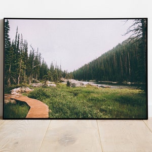 Rocky Mountain National Park Trail Wall Print, Colorado Mountain Photography, Mountain Landscape Wall Art