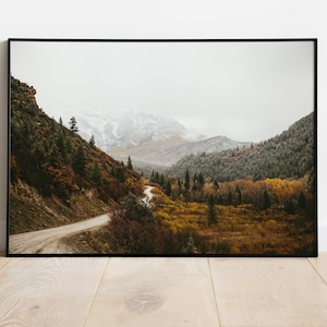 Colorado Mountain Road Print, Mountain Wall Art, Colorado Photography, Crested Butte, Autumn Color Home Decor