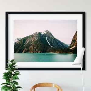 Alaska Mountain Photography Print, Rustic Home Decor Wall Art from Tracy Arm Fjord, Juneau, Alaska