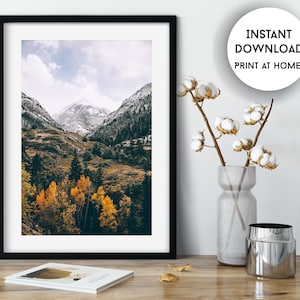 Printable Ouray Colorado Wall Art, Colorado Landscape Photography, Mountain Printable Wall Art, Autumn Decor