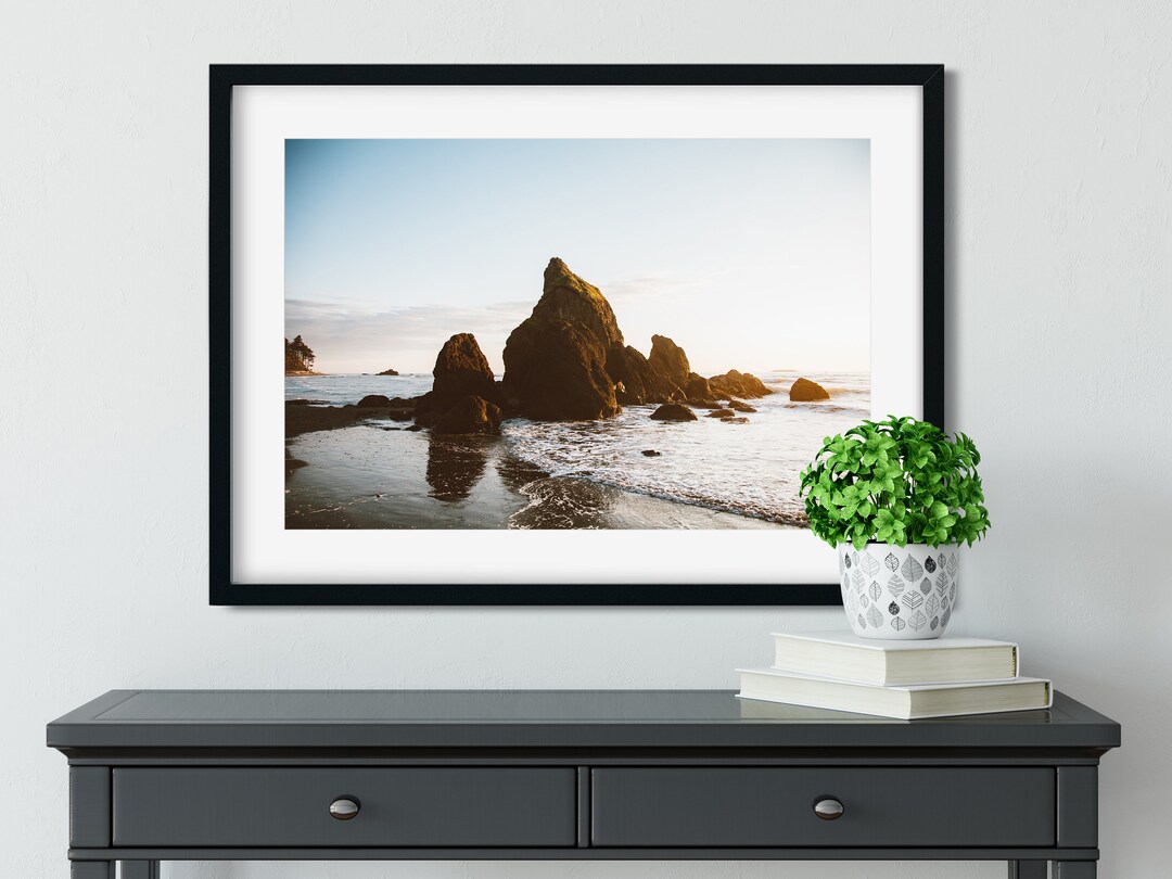 West Coast Print, National Park Print, Pastel Sunset, Ruby Beach