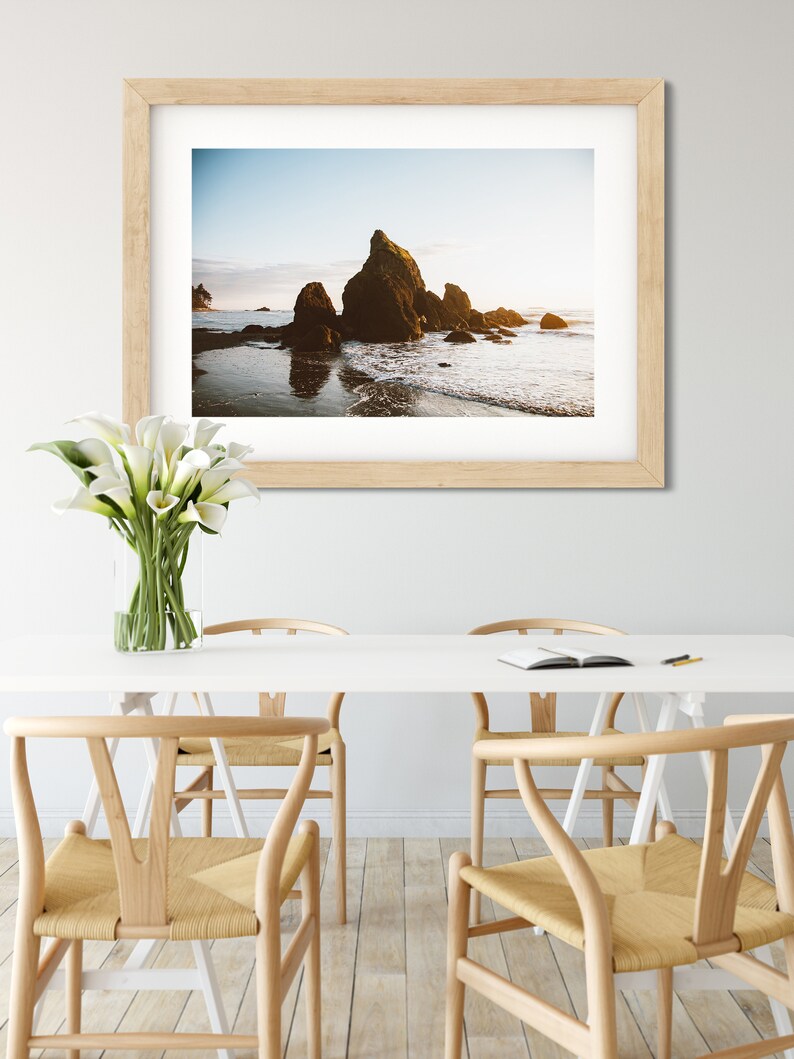 West Coast Print, National Park Print, Pastel Sunset, Ruby Beach