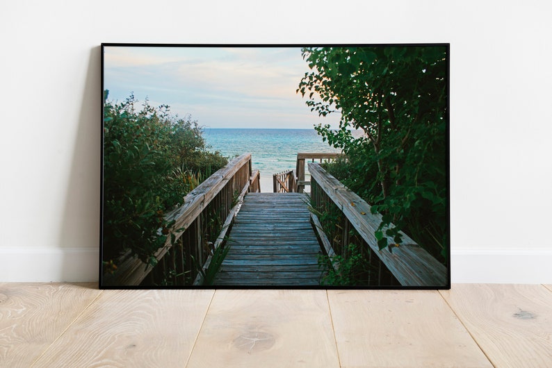 Ocean Boardwalk Beach Print Destin Florida Wall Print Beach Etsy