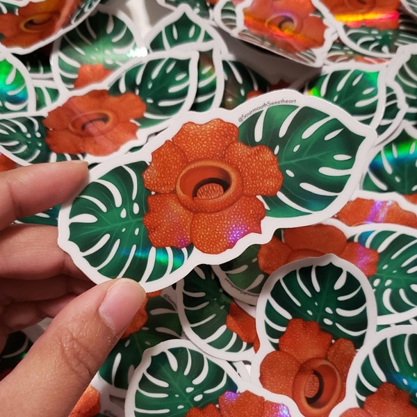 Rafflesia Monstera Holo Sticker