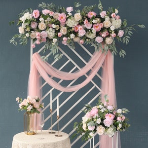 Artificial Flower Row Arrangement Table Floral Centerpiece Wedding Backdrop Props Decor Flower Ball Party Stage Display