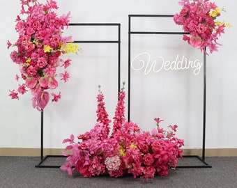 Iron Wedding Welcome Sign Stand: Arch Backdrop Decoration