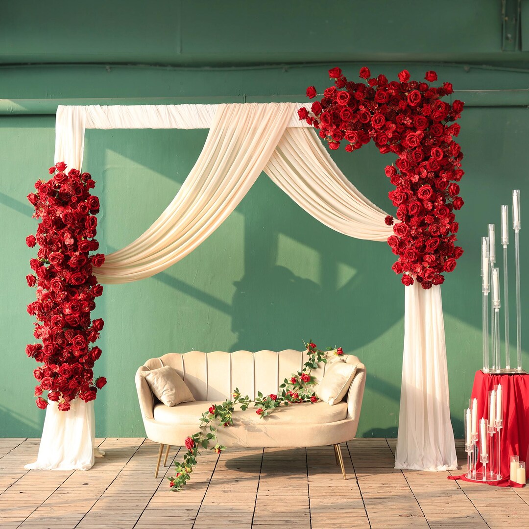 Luxe bloemstuk met rode roos: decoratie bruiloft - Etsy België, image size:1080x1080