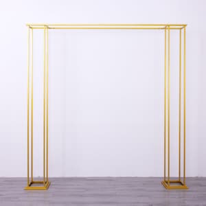 Arco stabile quadrato di lusso da 7,9 piedi per decorazioni di nozze per feste di compleanno, eventi all'aperto, fondale per palcoscenici, dimensioni personalizzate