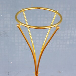 Gold Plated Wedding Metal Flower Stand Tall Centerpiece Geometric Stand ...