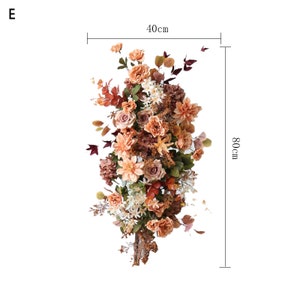 New European Style Retro Flower Arrangement Flower Art Wedding Arch Decor Flower Door Setting Props Artificial Silk Flower E