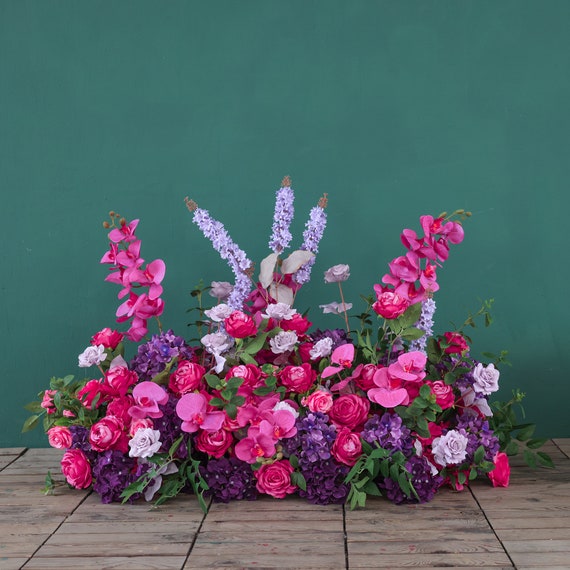 Artificial Silk Rose Flower Row: Wedding Arch Decor (31.52in)