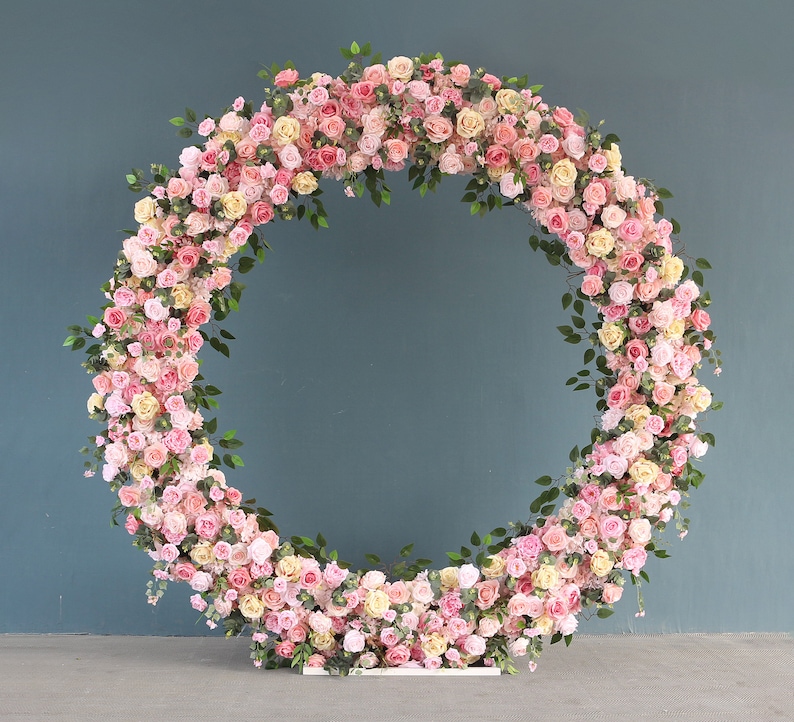 Ring Arch Flower Stand Set Wedding Background Decor Rose Etsy