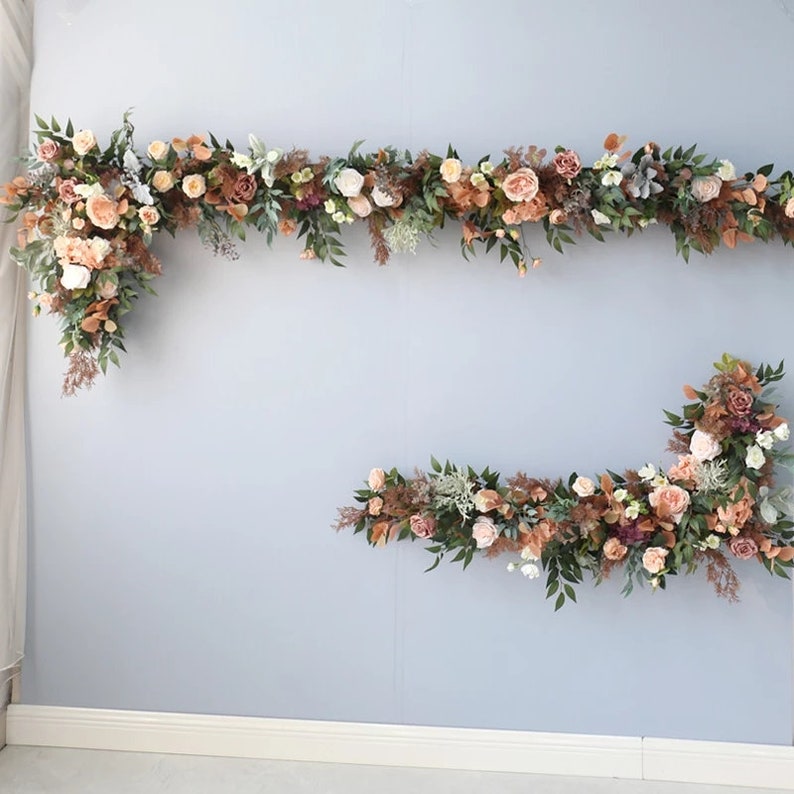 Customize Artificial Flower Art Wall Hanging Corner Flower Etsy