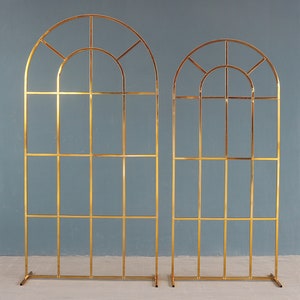 Gold Metal Wedding Arch Backdrop: Party Decoration Flower Stand