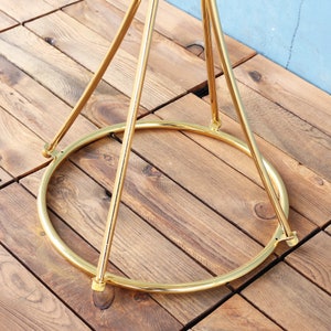 Gold Plated Wedding Metal Flower Stand Tall Centerpiece Geometric Stand ...