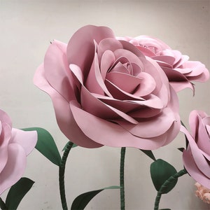 Paper Roses Set Giant Free-standing Roses Shopping Mall Window Display ...
