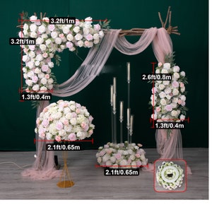 Wedding Flower Arrangement: Pink & White Rose Decor