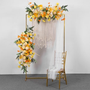 Silk Flower Row: Wedding Arch, Party Decor (100x45cm)