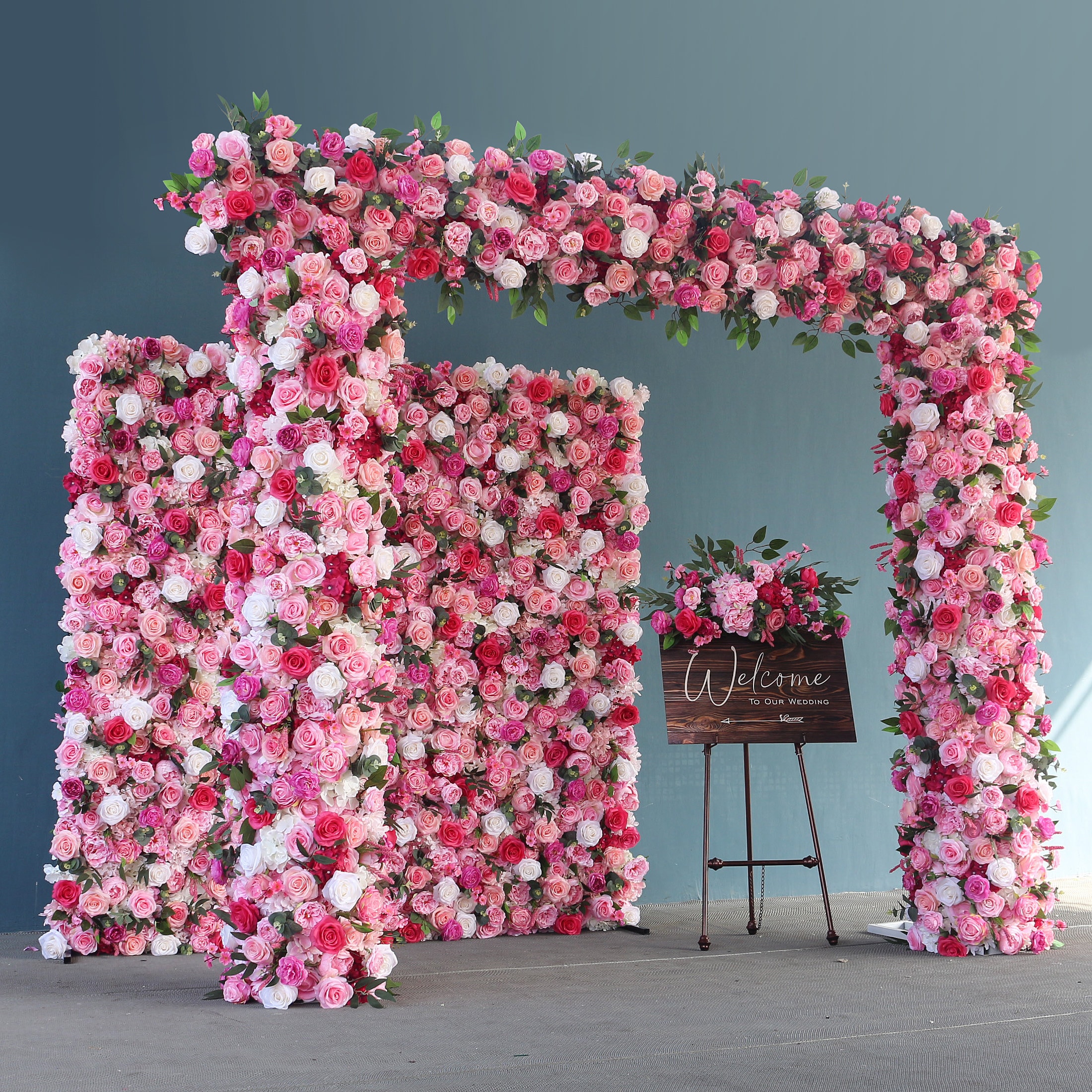 Wedding Flower Arrangement Customize Rose Red Floral Flower Wall