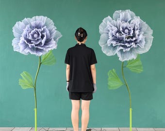 Giant Freestanding Silk Peony: Automatic Opening Closing Flower - Etsy