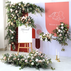 Wedding Floral Row: Artificial Flower Arch Decoration