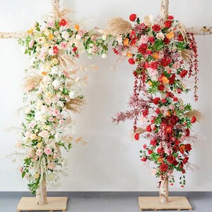 Seiden-Pfingstrosen-Rosenblumen-Wandschmuck: Hochzeitsbogen-Dekor