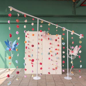 Konstgjord flytande blomstergardin för bröllopsfotodekoration DIY-blommaterial hantverksmaterial fest hem dörrgardin