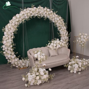 Decorazioni di nozze Artificiale Babys Breath Rose Flower Runner per decorazioni per eventi di feste Puntelli Gypsophila Tavolo floreale personalizzato