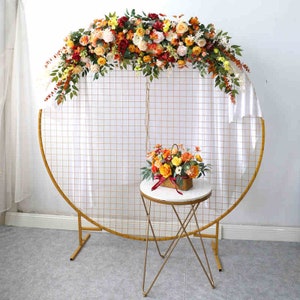 Wedding Arch Floral Arrangement: Silk Flower Row, Venue Decor