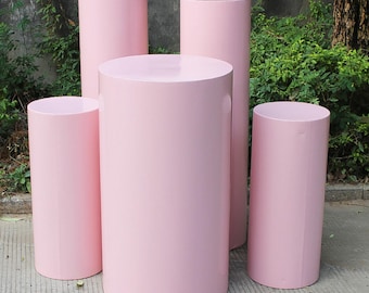 Cylindrical Iron Dessert Table Pedestals: Wedding & Party Decor