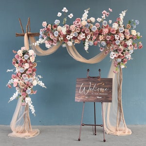 Customize Flower Arrangement Flower Row Wedding Arch Decoration Rose Floral Artificial Flower Home Party Banquet Decorative