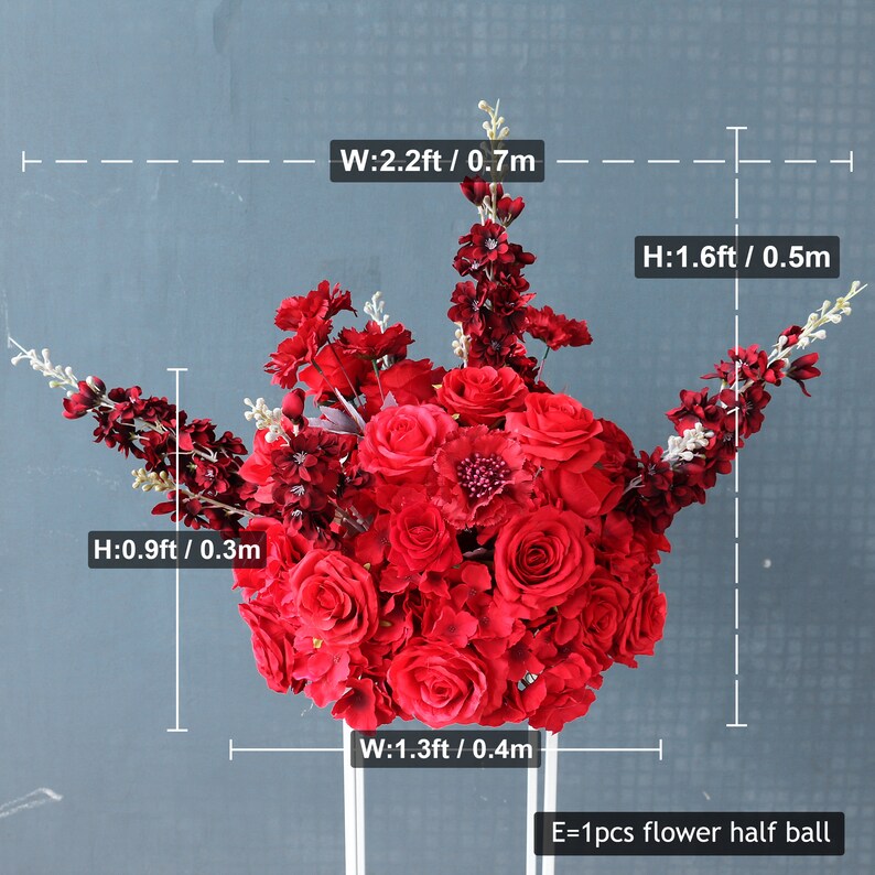 Customize Wedding Flower Arrangement Artificial Flowers White Etsy