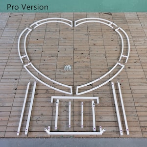 Heart Wedding Arch: Iron Flower Stand, Party Photo Booth Prop image 13