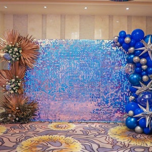 Shimmer Sequin Panel: Glam Wedding Backdrop, Shop Window Display (11.81x11.81inch)
