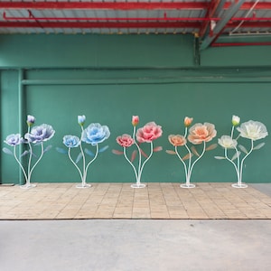 Grande set di peonie di seta autoportanti, fiori fatti a mano, decorazioni per feste di matrimonio, fondale fotografico, fiori giganti fatti a mano, esposizione per vetrina