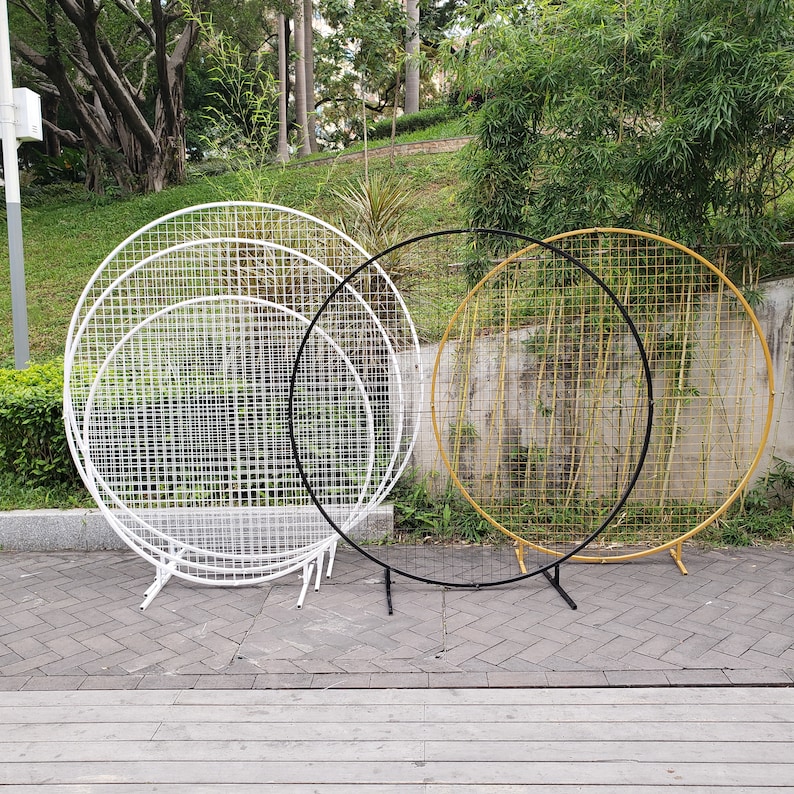 Circular ArchRound mesh Grid WeddingCircle Arch for Etsy