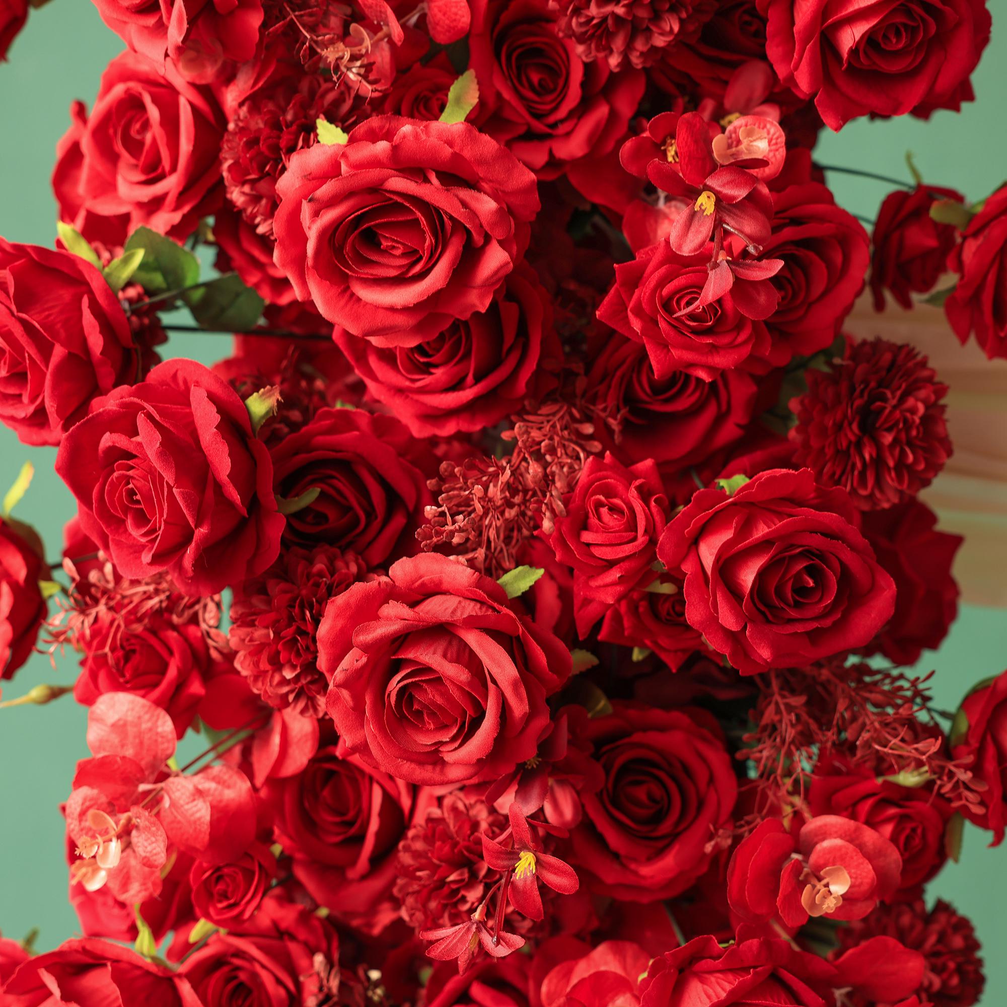 Luxe bloemstuk met rode roos: decoratie bruiloft - Etsy België, image size:2000x2000