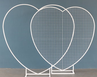 Wedding Heart Shape Arch Love Flower Stand Wedding Background Decoration Metal Grid Arches Home Party Propose Marriage Decor Wedding Props