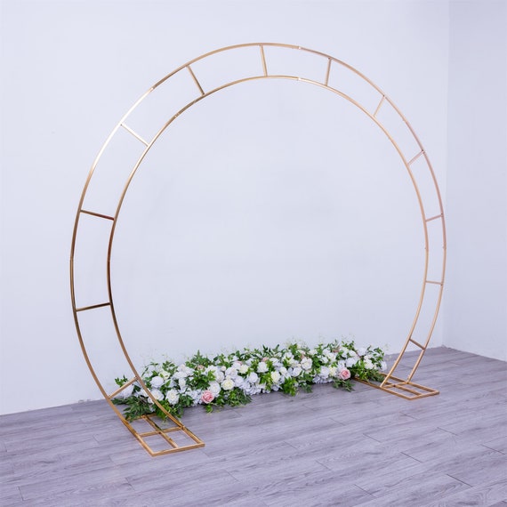 花＊花となっております 円形背景スタンド ウェディング メタル サークル バルーン アーチ