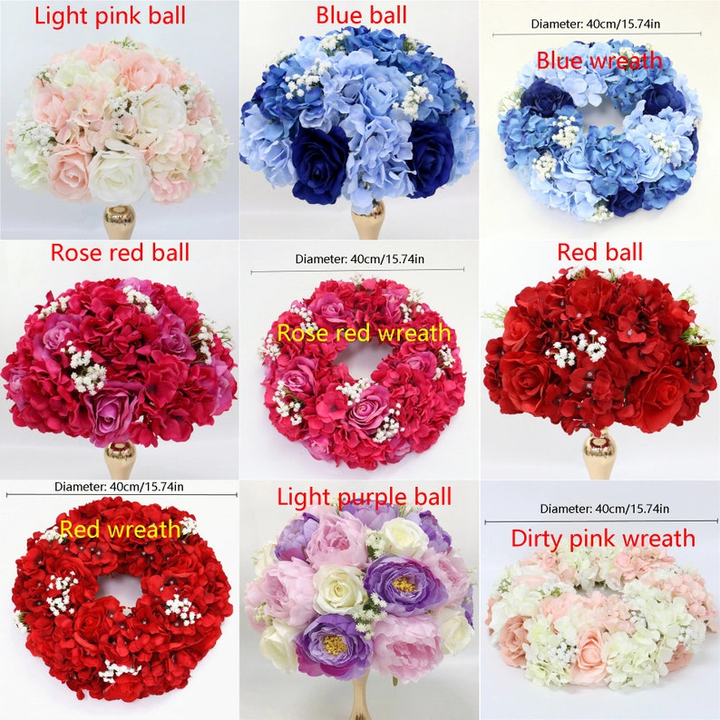 Artificial Flower Table Centerpiece Wreath Party Wedding Etsy