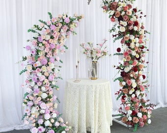 アートフラワーアレンジメントセット（ウェディング） ウェディングアーチフラワーアレンジメント：シルクローズ＆アイアン