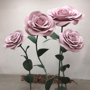 Paper Roses Set Giant Free-standing Roses Shopping Mall Window Display ...