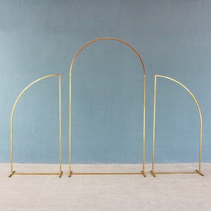 Gold Metal Wedding Arch Set: Party Backdrop Decoration