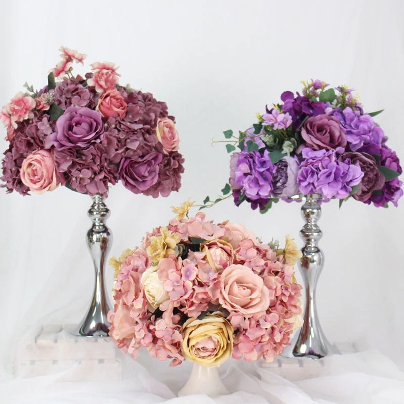 Custom 35/45cm Rose Peony Artificial Flower Ball Centerpieces Etsy
