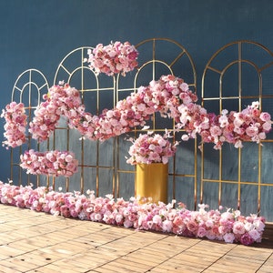 100cm DIY Simple Wedding Arch Flowers Wall Arrangement Supplies Silk  Peonies Rose Artificial Flower Row Decor Wedding Iron Arch Backdrop From  Esw_home2, $34.98