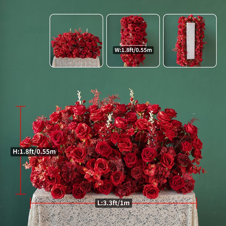 1 Meter Roses Red Rose Flower Ball Centerpiece: Luxury Wedding Table Decor - Etsy